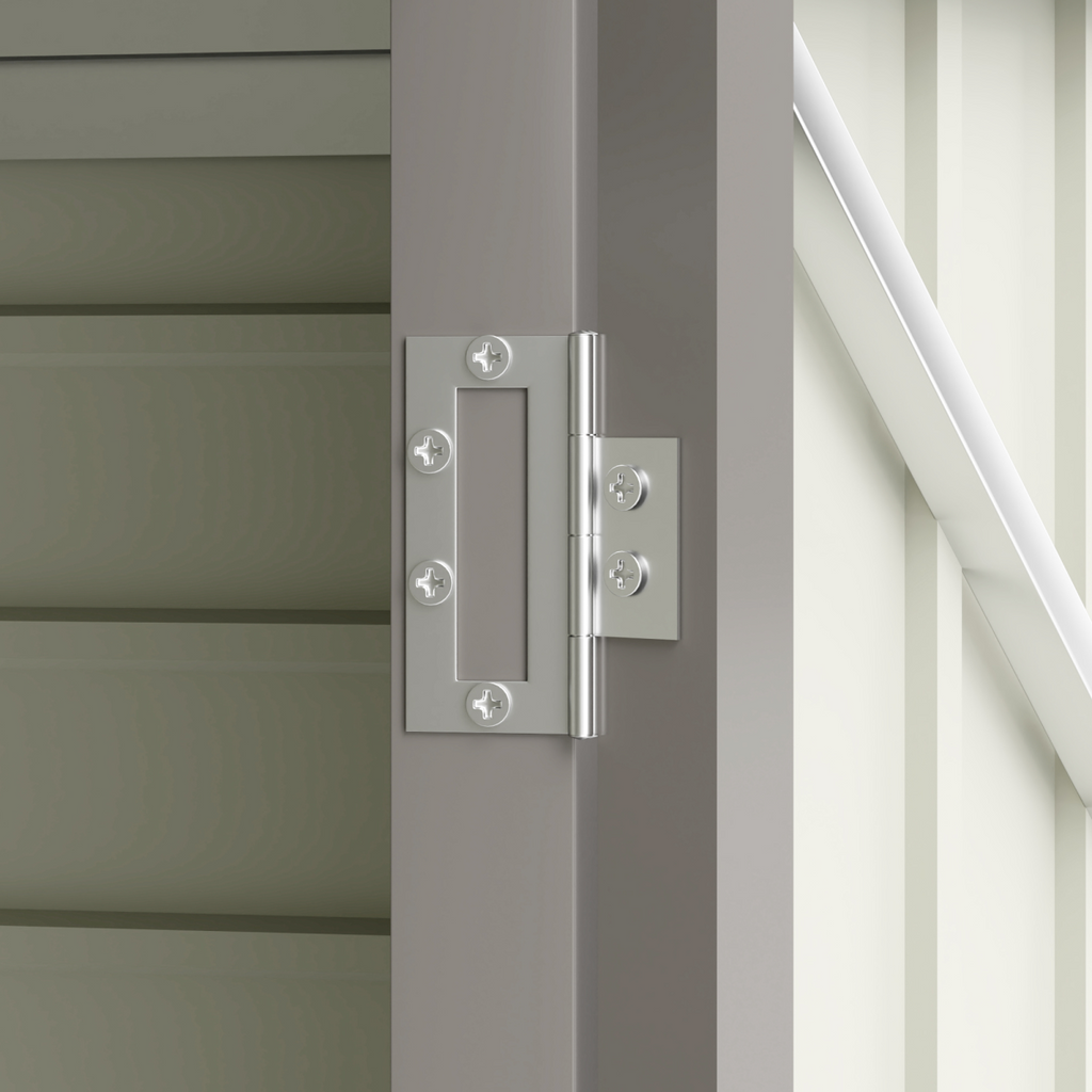 Outsunny 8 x 4FT Metal Garden Storage Shed with Double Doors, Light Grey