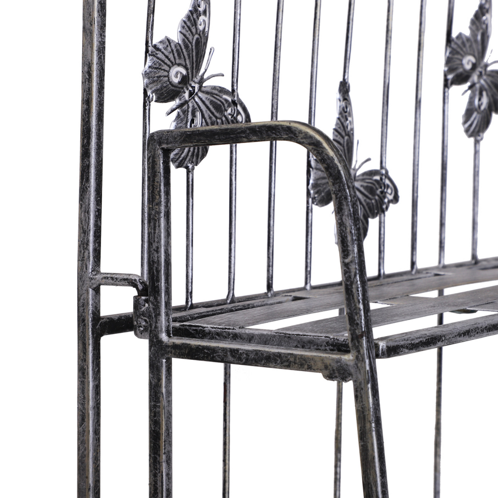 Outsunny 3-Tier Metal Folding Plant Stand Display Rack Bookshelf Unit Outdoor