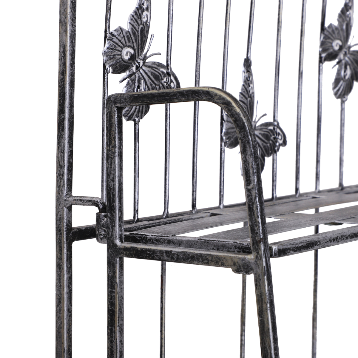 Outsunny 3-Tier Metal Folding Plant Stand Display Rack Bookshelf Unit Outdoor