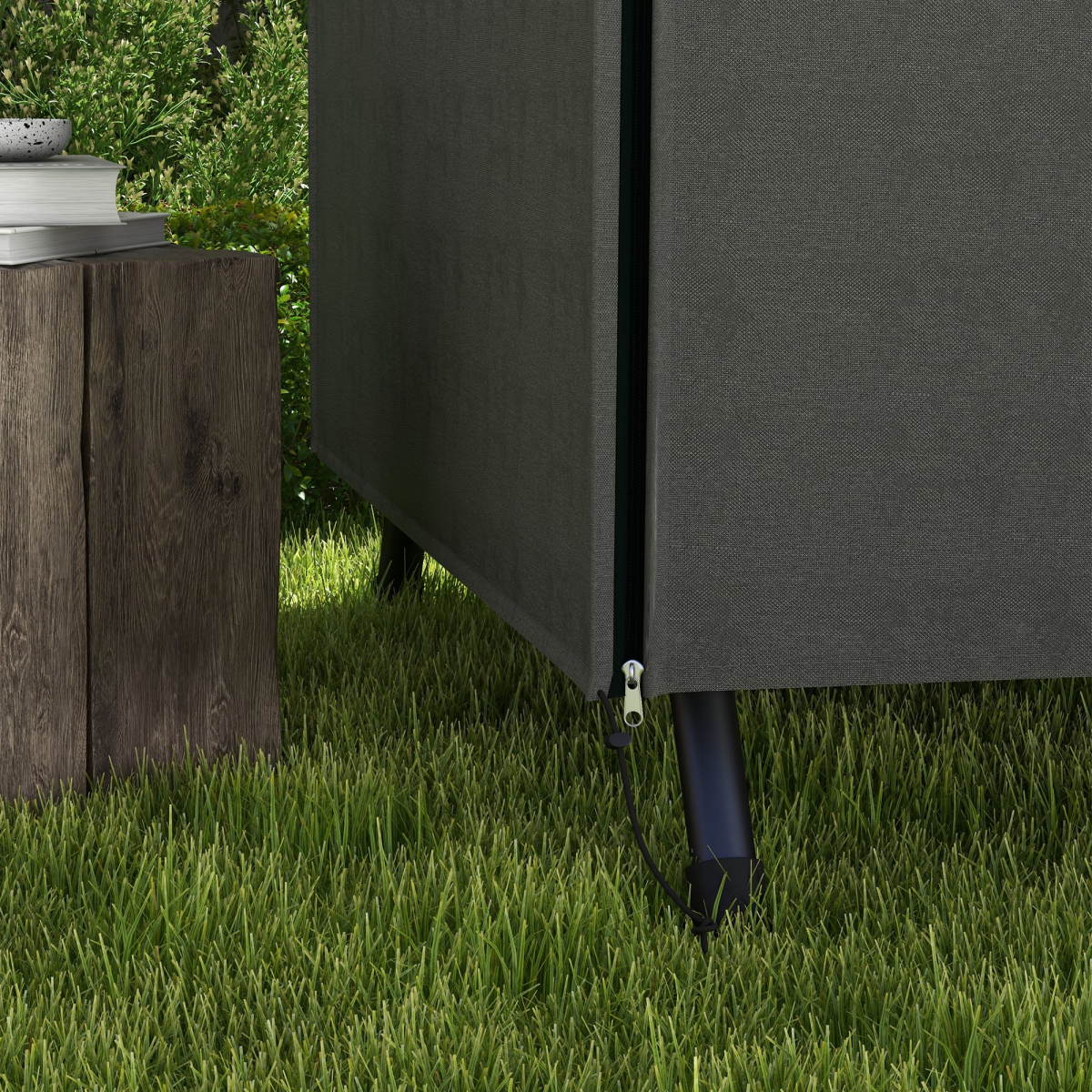 Outsunny Large Outdoor Swing Chair Cover  Garden Furniture Protector 164cm Grey