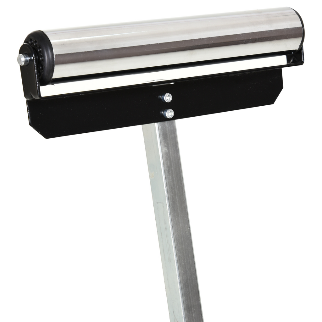 Woodworking Metal Roller Stand Wood Work Rest Adjustable Support HOMCOM