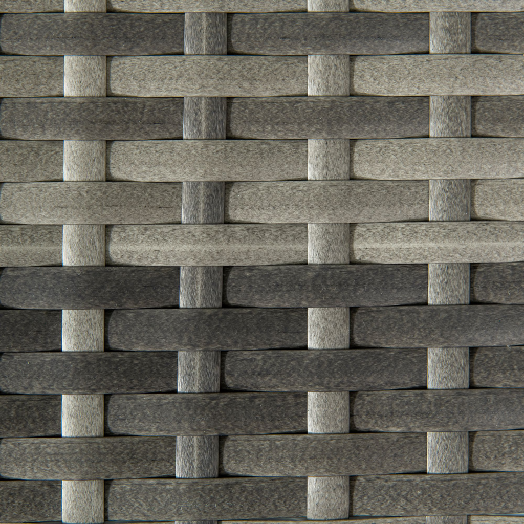 Outdoor Coffee Table w/ Plastic Board Under the Full Woven Table Top, Grey