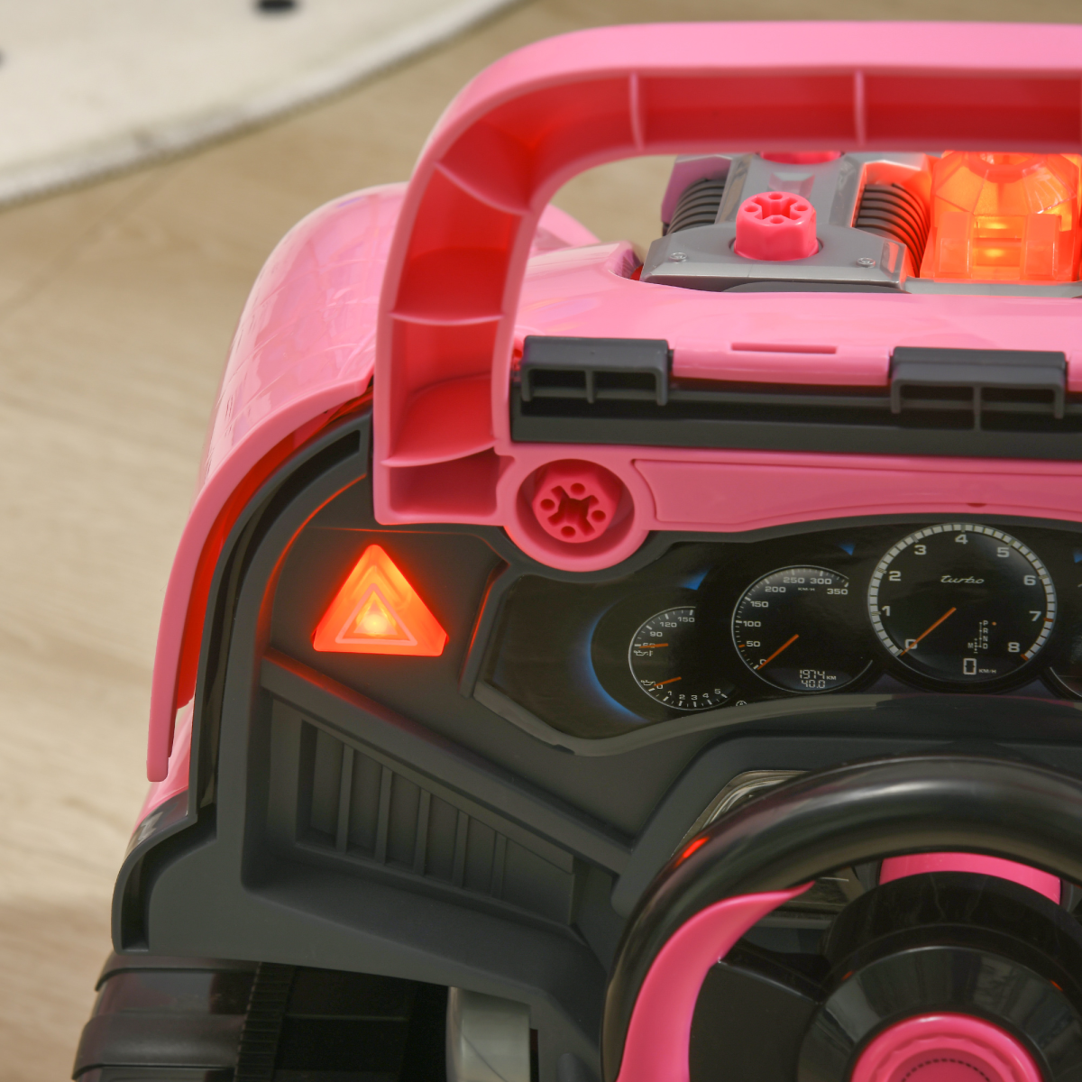 Kids Truck Engine Toy Set w/ Horn Light Car Key Age 3-5 Years, Pink