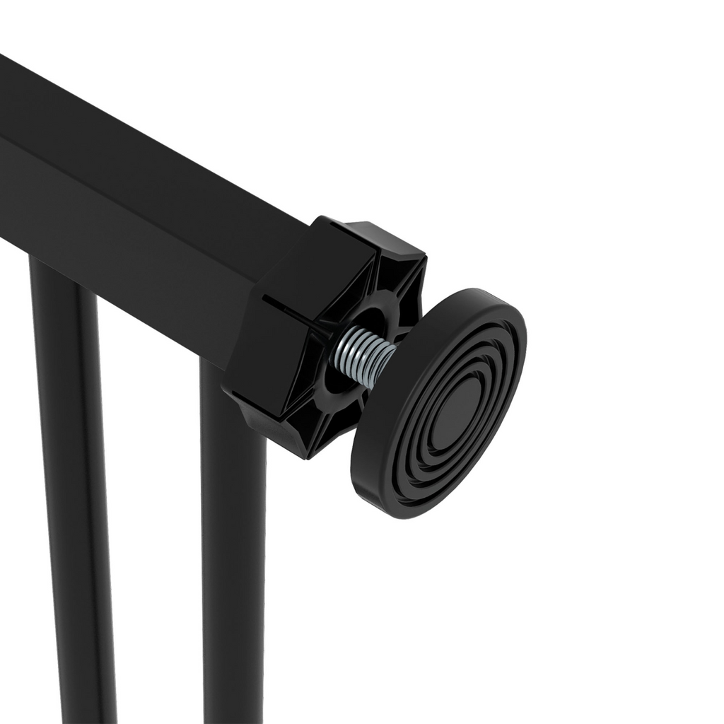 PawHut Adjustable Safety Gate with 1 Extensions and Four Adjustable Screws, Black