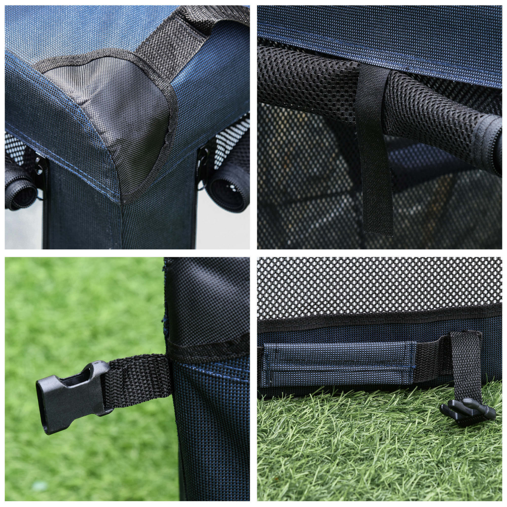 60cm Folding Pet Carrier Bag Soft Portable Cat Puppy Cage with Cushion Storage