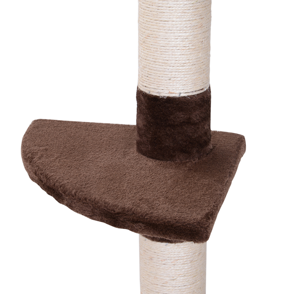 Floor to Ceiling Cat Tree for Indoor Cats 5-Tier Kitty Tower Brown