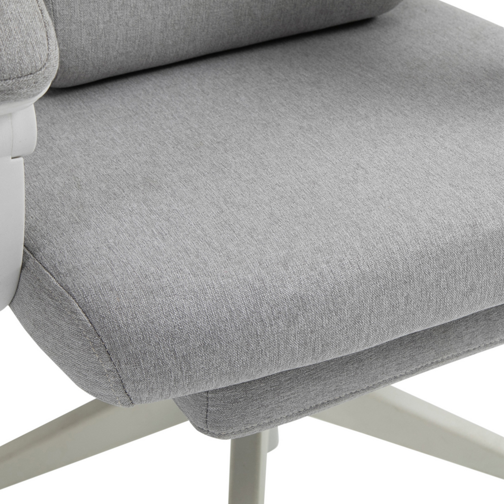 Ergonomic Home Office Chair 360 Swivel with Footrest Height Adjustable Grey