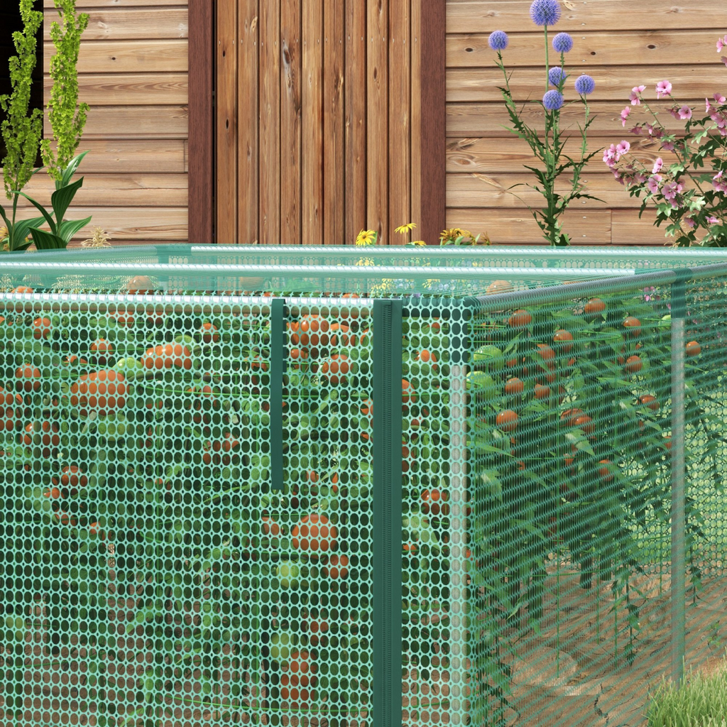 Outsunny 8' x 4' Plant Protection Tent Crop Cage with Door, Green