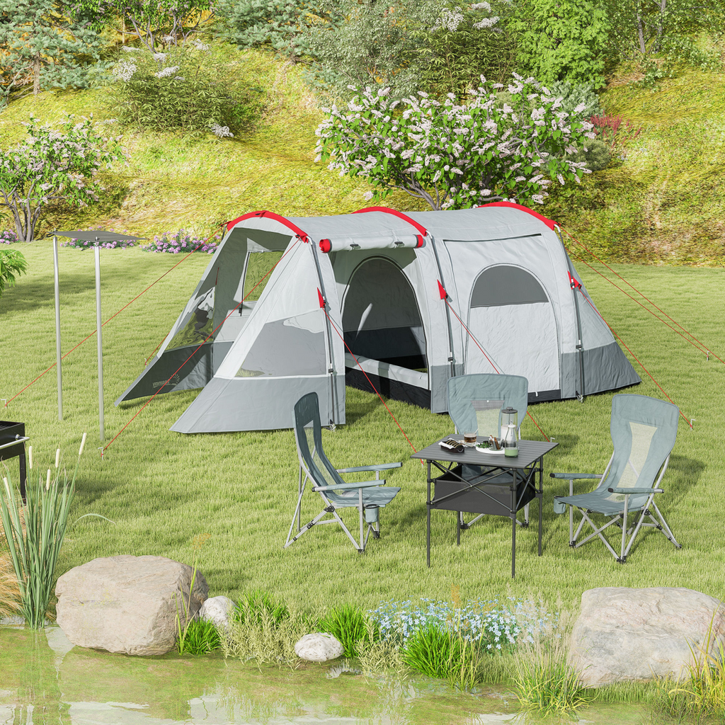 Aluminum Camping Table Roll-Top Folding Table Picnic Table w/ Mesh  Bag, Black