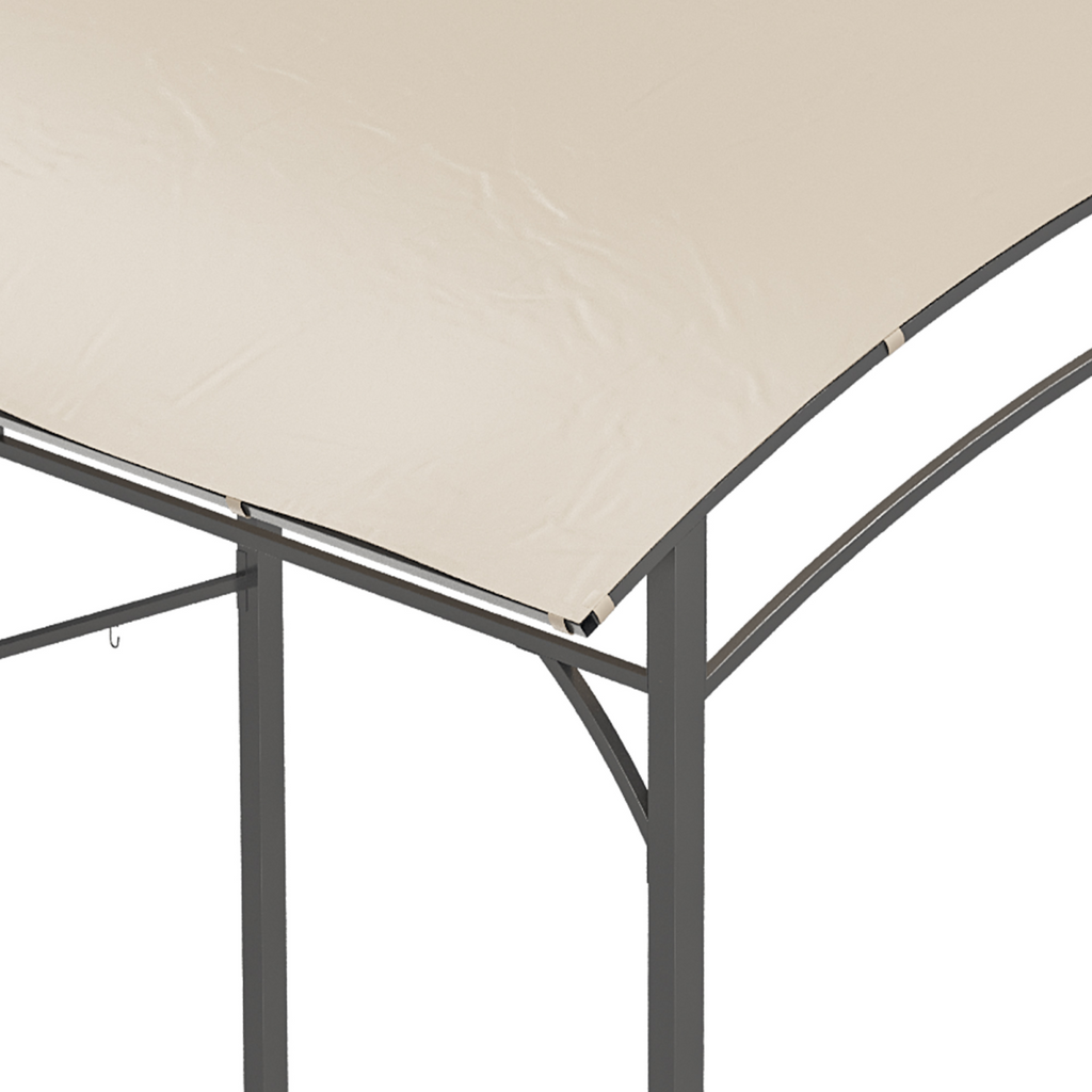 Outsunny 2.2 x 1.5 m BBQ Gazebo Tent Sun Shade with Canopy and 10 Hooks, Beige