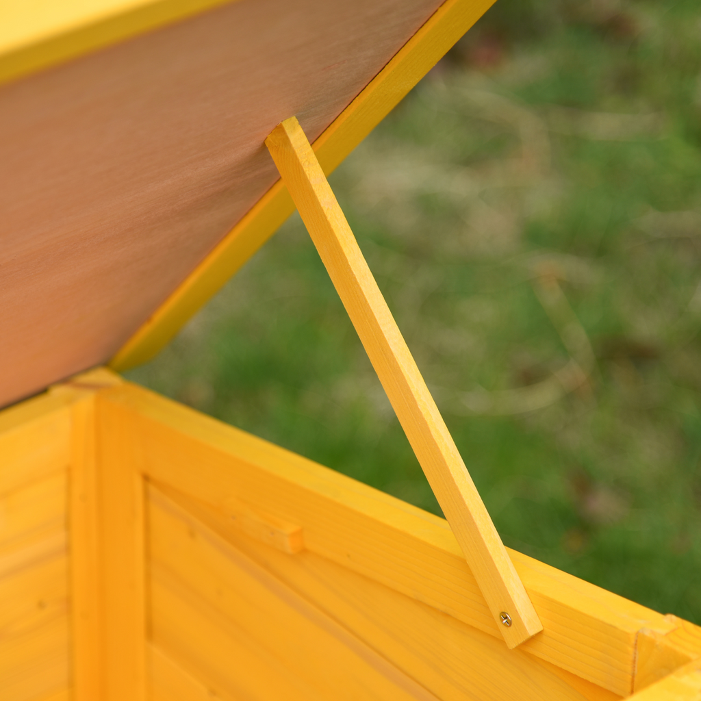 Wooden Cat House Pet Home Outdoor Waterproof Door Roof Shelter Garden PawHut