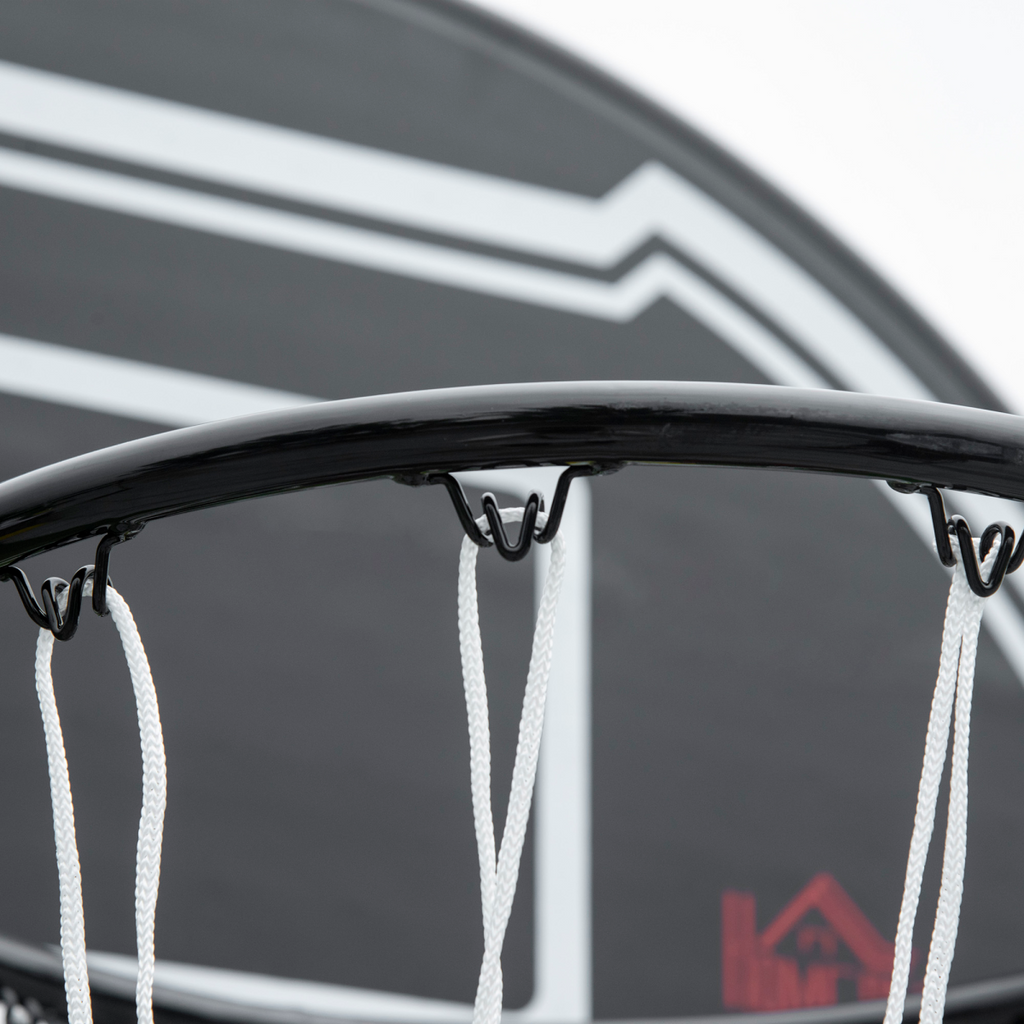 Adjustable Basketball Hoop Stand w/ Wheels and Weight Base 1.6-2.1m HOMCOM