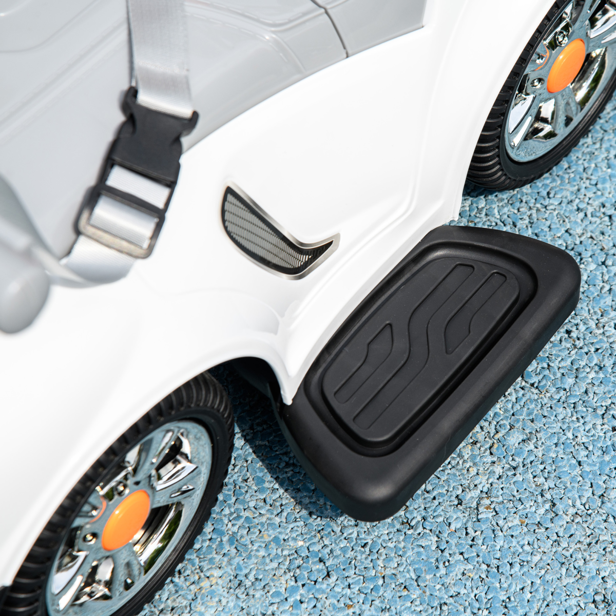 AIYAPLAY 3 in 1 Ride on Push Car, Cartoon Robot Foot to Floor Slider - White