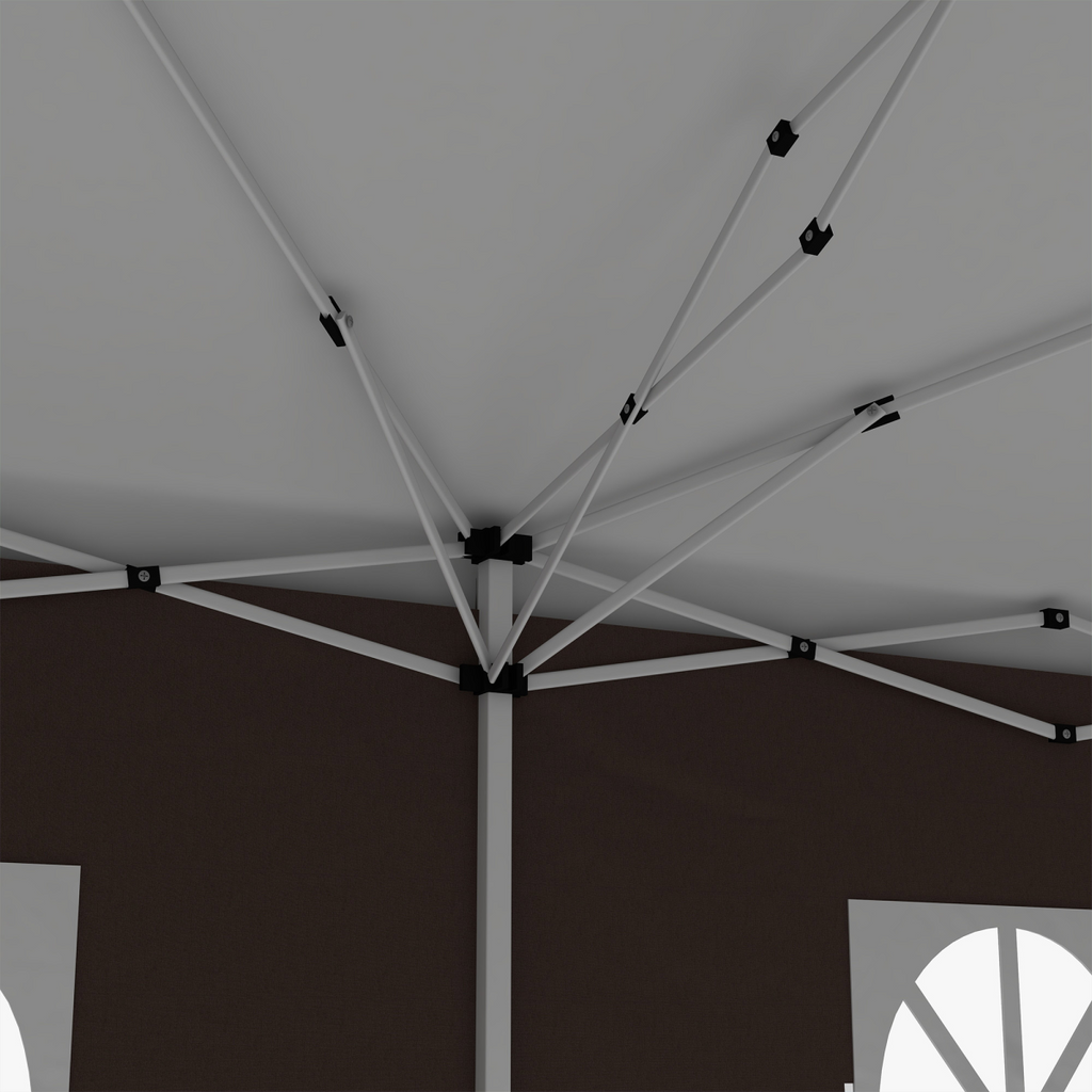 3 x 6m Pop Up Gazebo Height Adjustable Party Tent w/ Storage Bag Black
