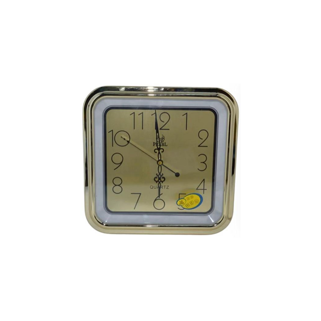 Amplus Square Wall Clock Gold with Gold Face PW030G