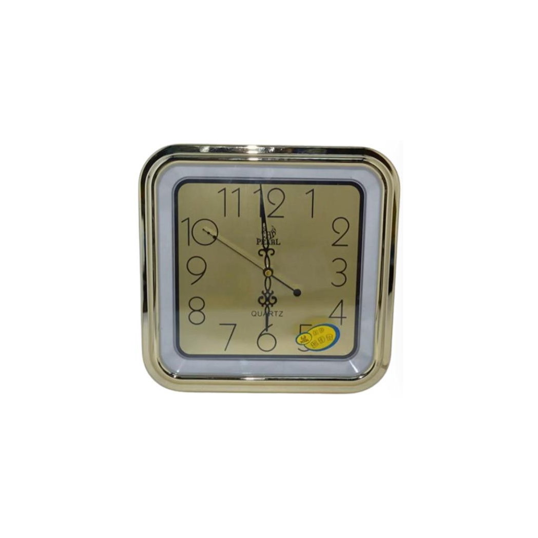 Amplus Square Wall Clock Gold with Gold Face PW030G