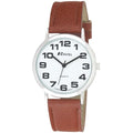 Ravel Men's Basic White Dial Brown Leather Strap Watch R0105.32.1A