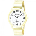 Ravel Men's Bold Number White Dial Gold Expander Bracelet Watch R0232.02.1