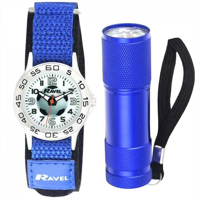 R4402 Ravel Football Kids Watch & Torch Set