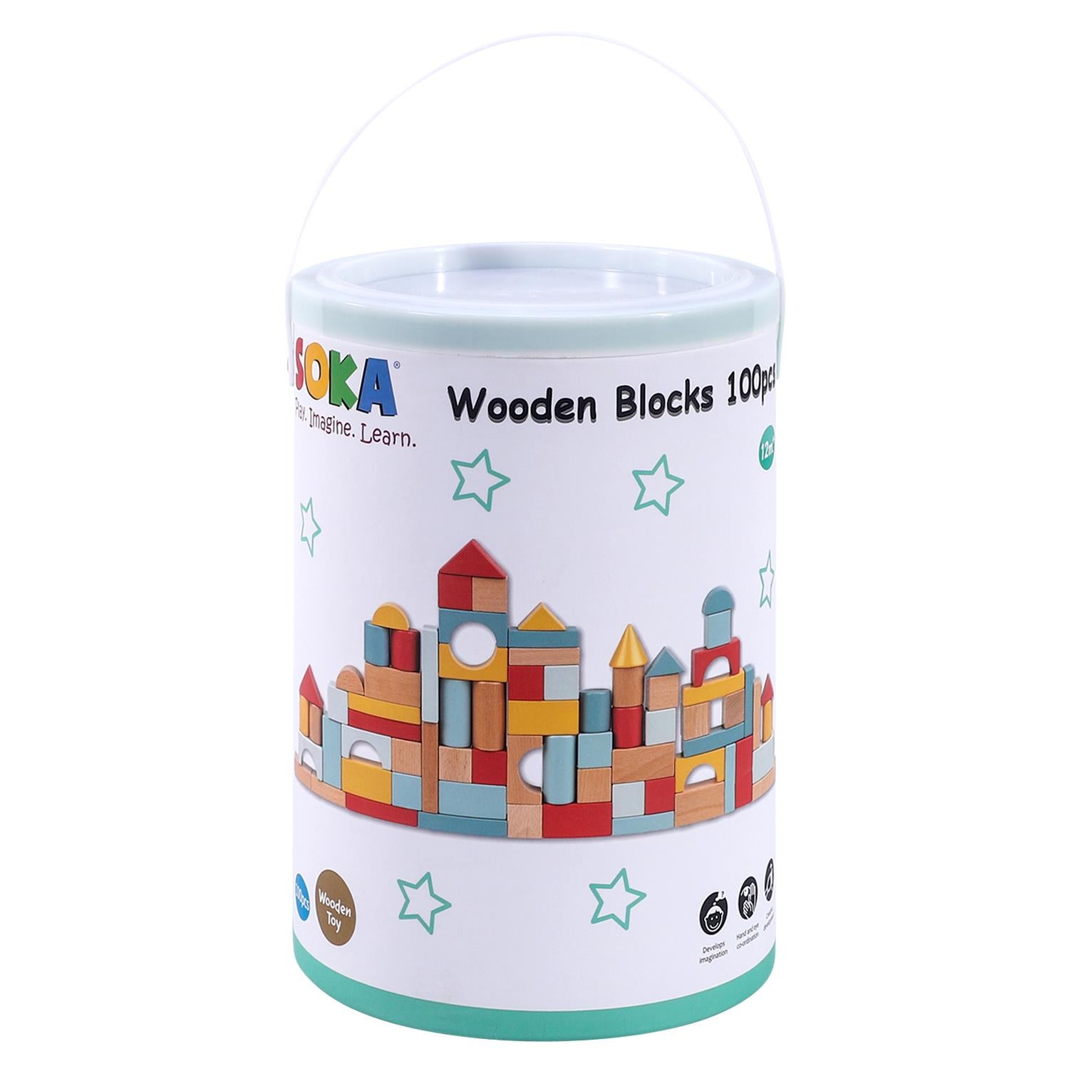 SOKA Wooden Blocks 100pcs in New Color
