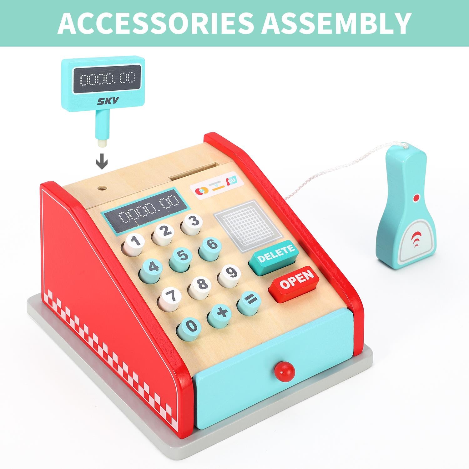 SOKA Cash Register-Red & Mint
