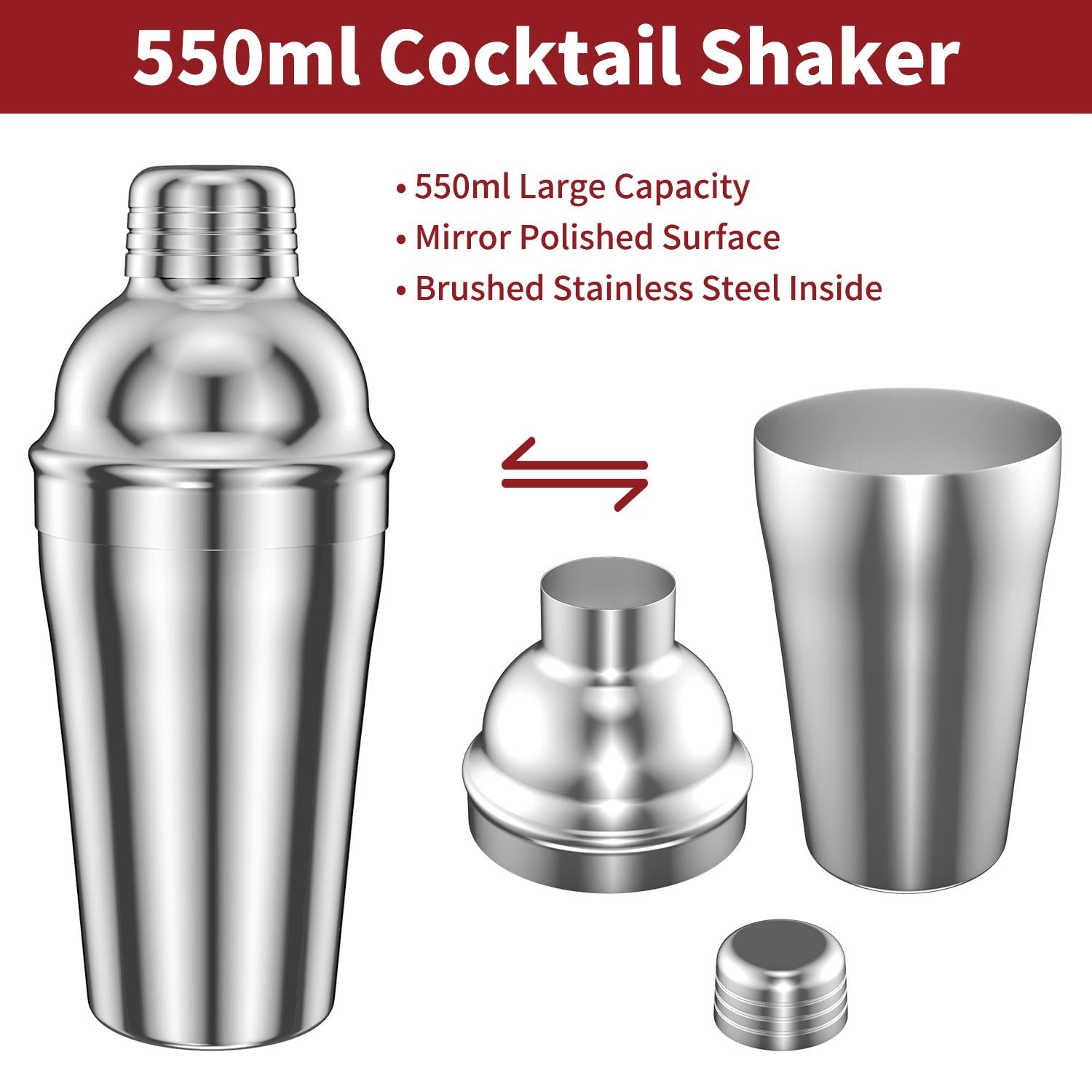 Vinsani 15pcs Cocktail Set