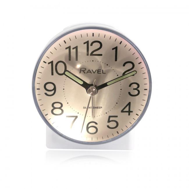Ravel Round Mid Sized Bedside Quartz Alarm Clock RC039.4