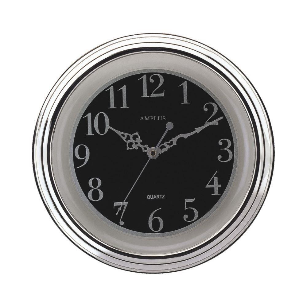 Amplus 12" Wall Clock Silver PW031S