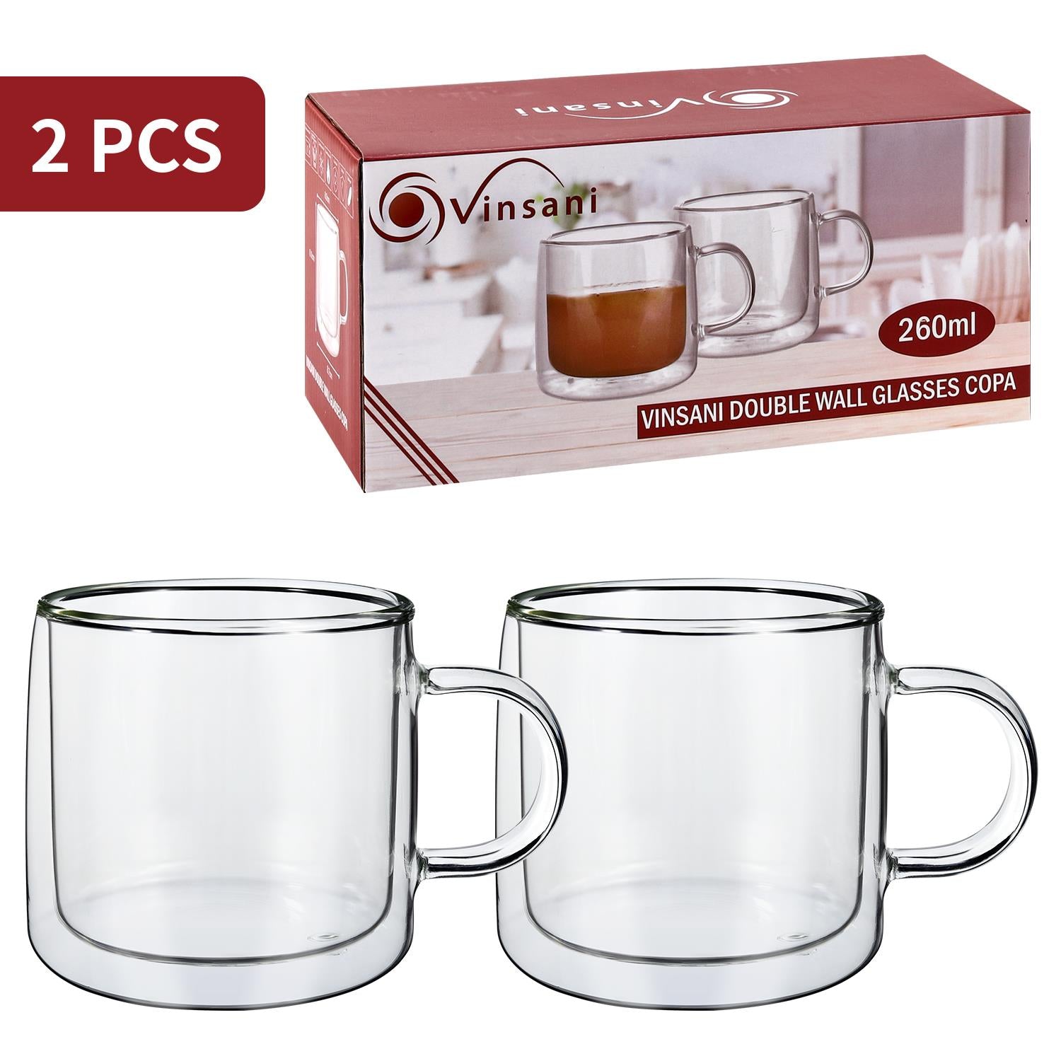 Vinsani Double Wall Glasses Copa