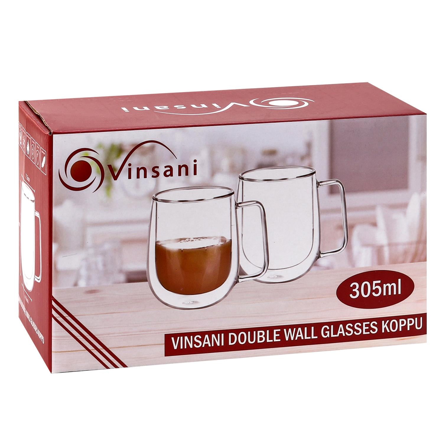 Vinsani Double Wall Glasses Koppu