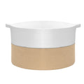 Vinsani Laundry Basket White & Coffee