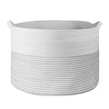 Vinsani Laundry Basket White & L Grey