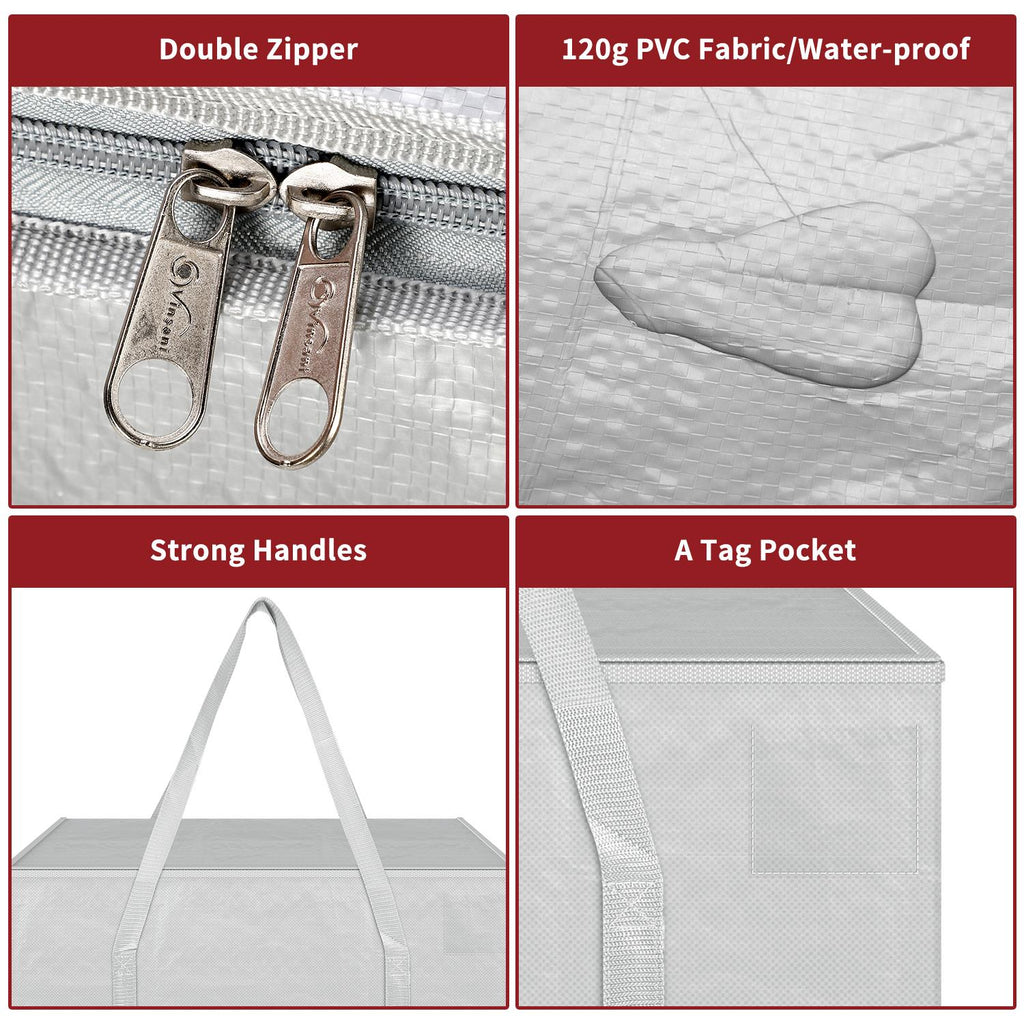 Vinsani 12Pk Moving Bags Grey