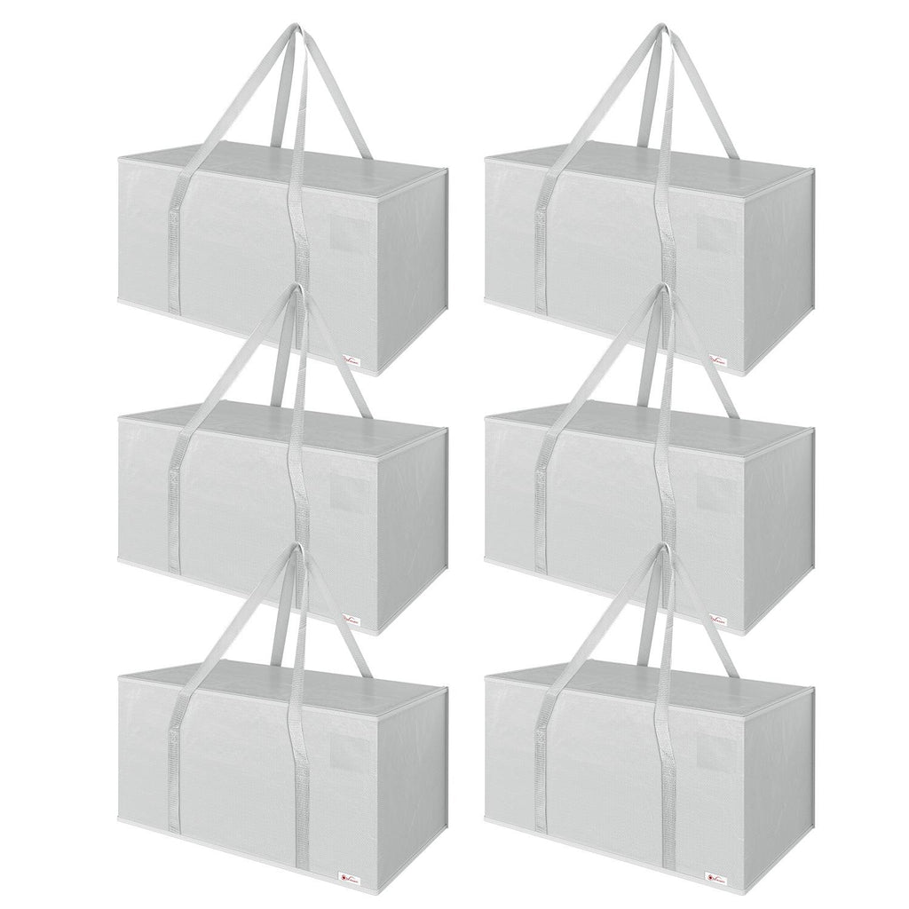 Vinsani 6Pk Moving Bags Grey