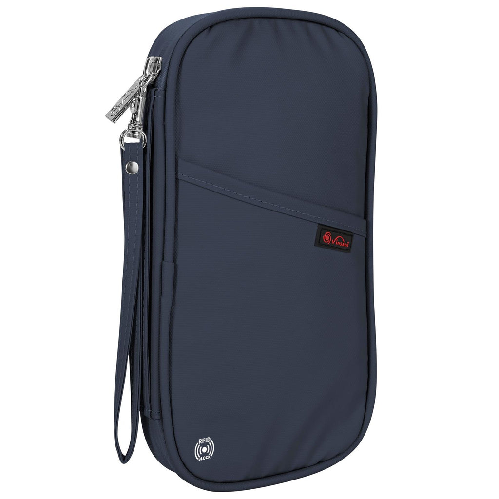 Vinsani Deluxe Passport Org Navy Blue