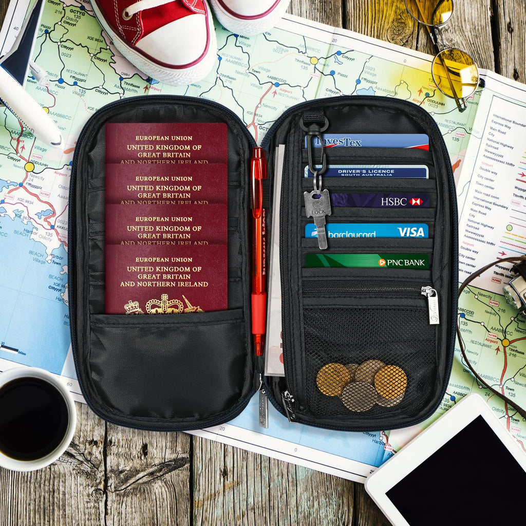Vinsani Deluxe Passport Org Navy Blue