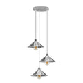 3 Head Round Base Industrial Vintage Ceiling Pendant Light Shade Hanging Lamp Light
