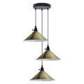 Industrial 3 Head Cluster Ceiling Pendant Adjustable Cord