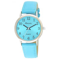Ravel Ladies Classic Brights Leather Strap Watch Bright Blue