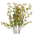 Pack of 6 x 90cm Artificial Yellow Berry Stem