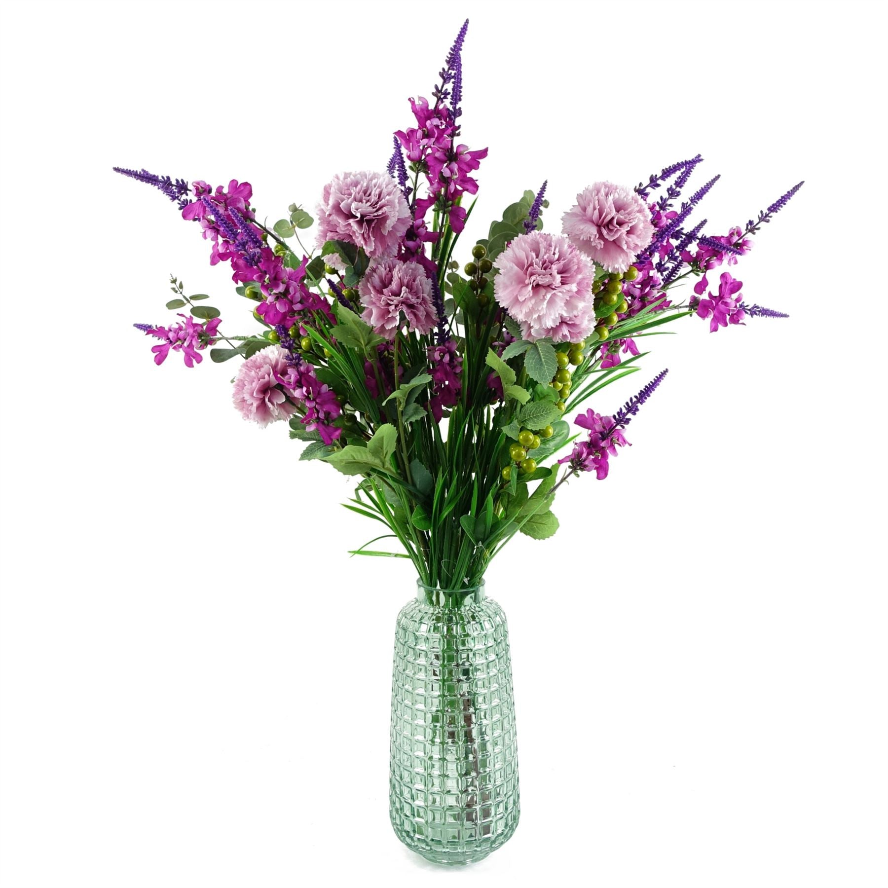 70cm Artificial Green Berry Spray