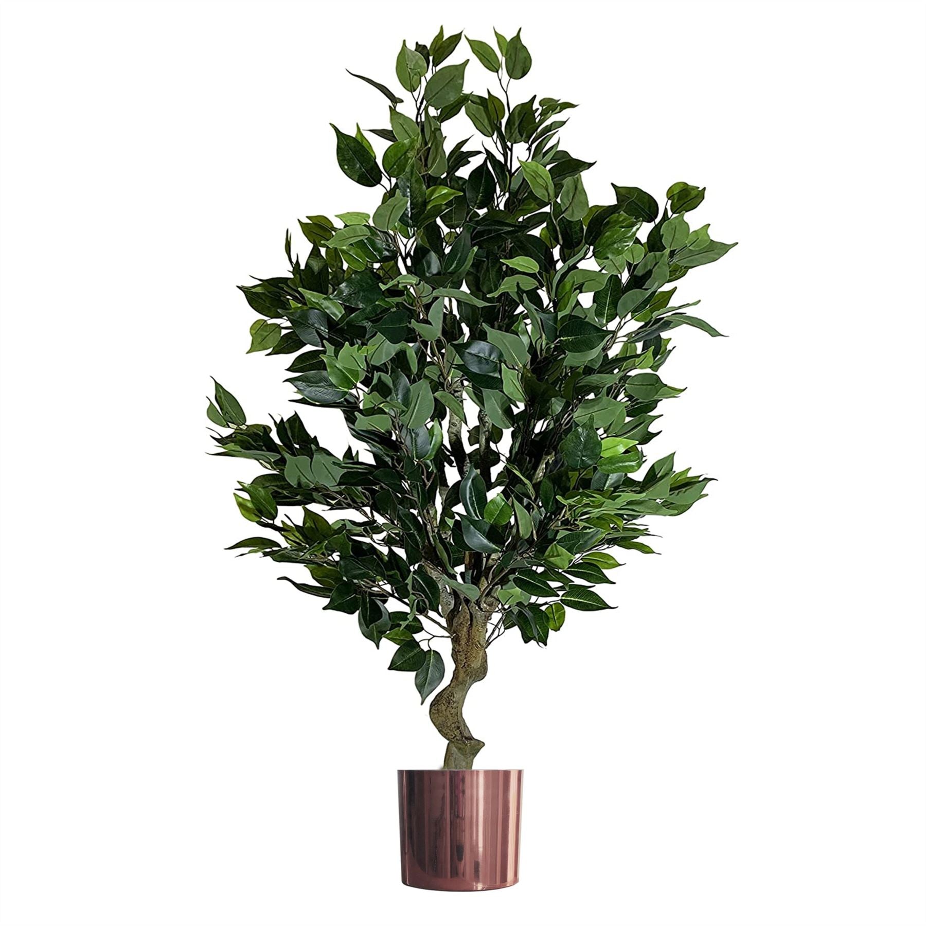100cm Leaf Realistic Artificial Ficus Tree / Plant Bush Ficus Copper Planter