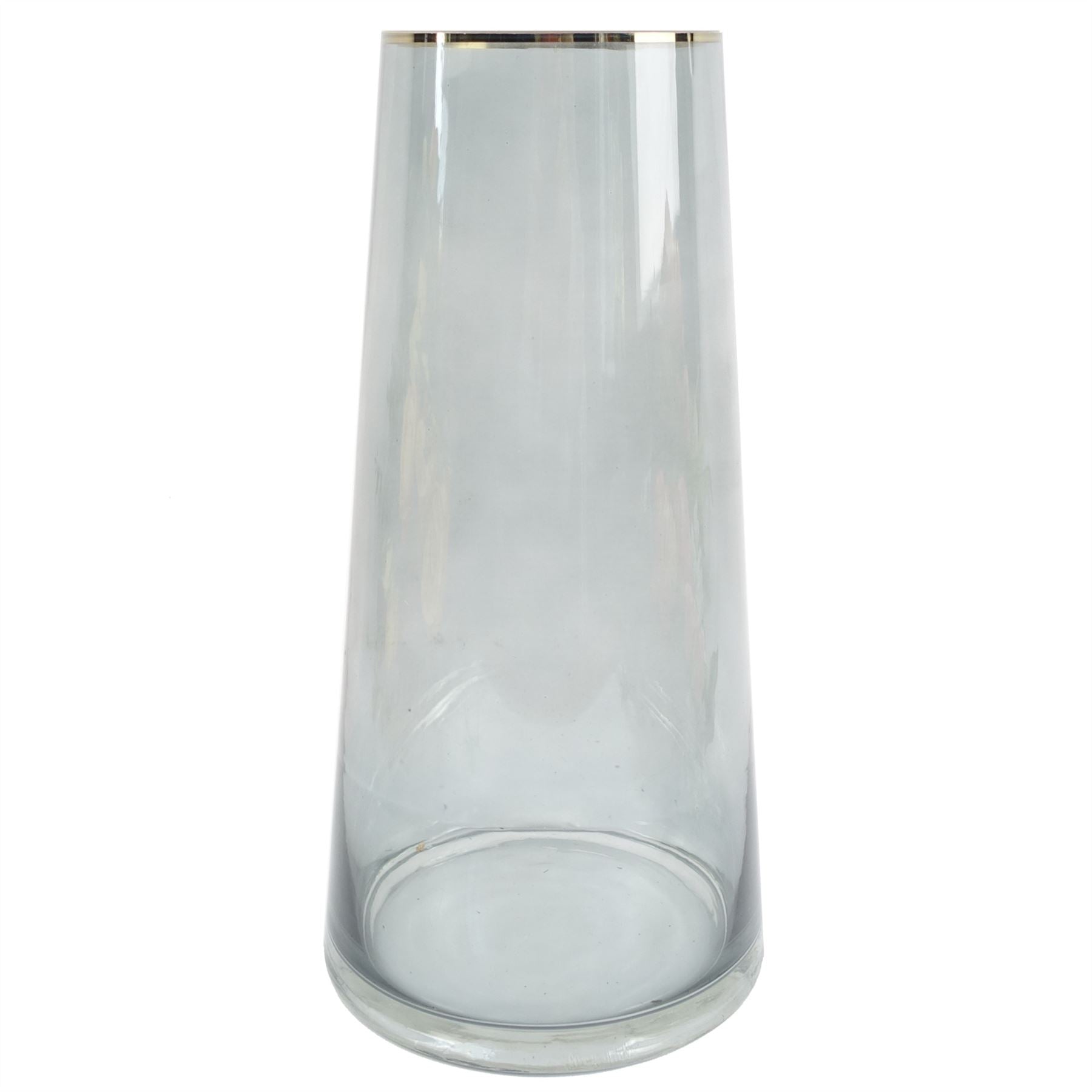 80cm Artificial Purple Sunflower and Gold Leaf Display Glass Vase