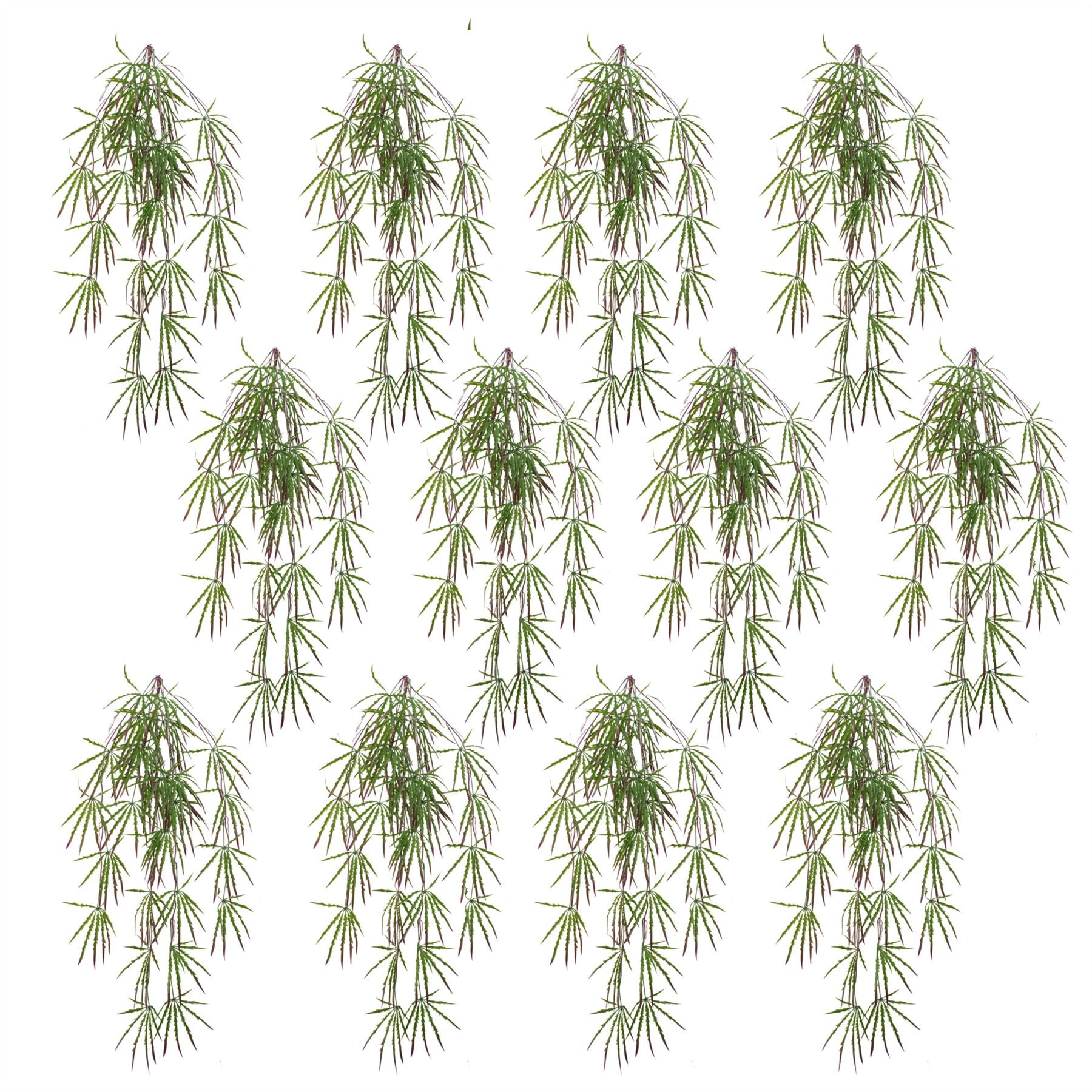 Pack of 12 x 100cm Artificial Hanging Acer Plant