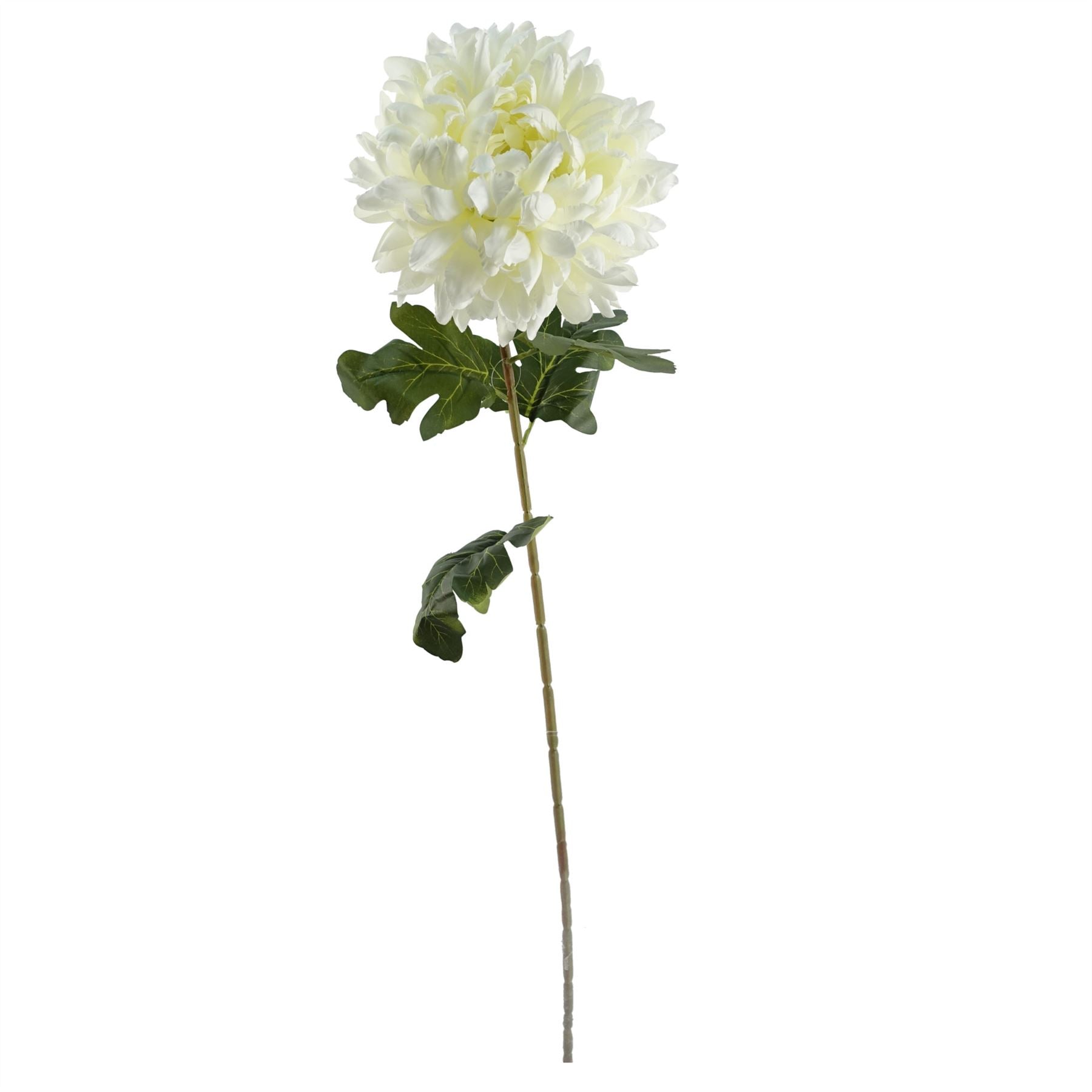 50cm Grey Glass Vase Artificial Chrysanthemums