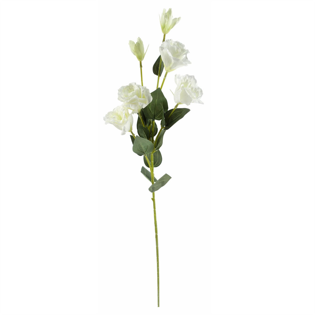 80cm Artificial Red Lily Arrangement Silver Glass Vase