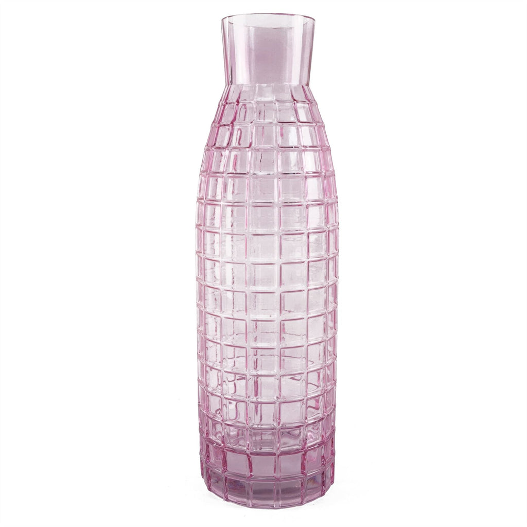 100cm Pink Artificial Blossom and Berries Glass Vase
