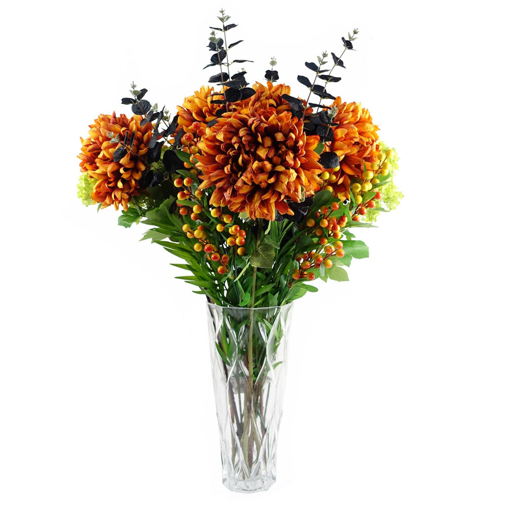 Pack of 6 x 70cm Artificial Orange Berry Spray