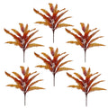 6 x 55cm Artificial Autumn Fern Bush Plant