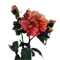 60cm Peony Artificial Flower Pink - 1 Flower 3 Buds